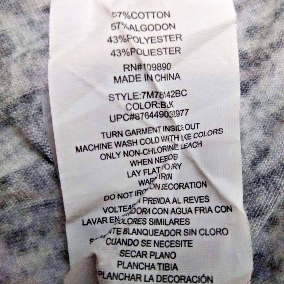 7seven womens shirt XL gray hi low long sleeve - Picture 5 of 5